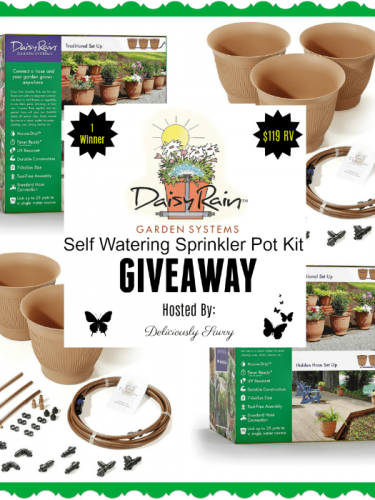 Daisy Rain Garden Systems Self Watering Sprinkler Pot Kit #Giveaway{ends 5/14}