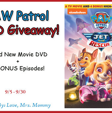 PAW Patrol: Jet to the Rescue DVD Giveaway{ends 9/30}